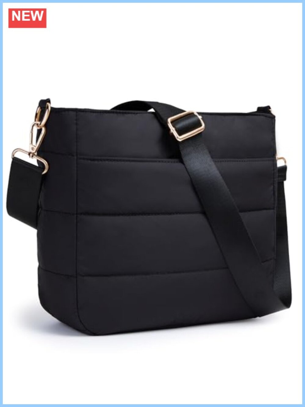 Quilted Puffer Crossbody Bag Lightweight Large Capacity Puffy Purse